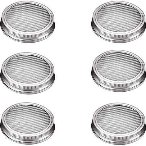 couvercles en acier inoxydable pour germoirs à large ouverture, en maille 304, pour la germination de graines à domicile. (1/4)