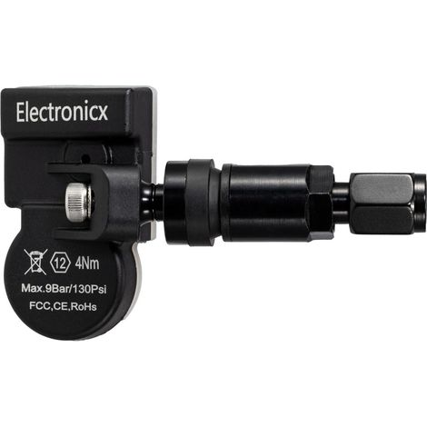 4x bandenspanningsensoren TPMS sensoren metalen ventiel zwart ▶ Lincoln MKS 2013-2016 ✓ Bandenspanning Sensor Set