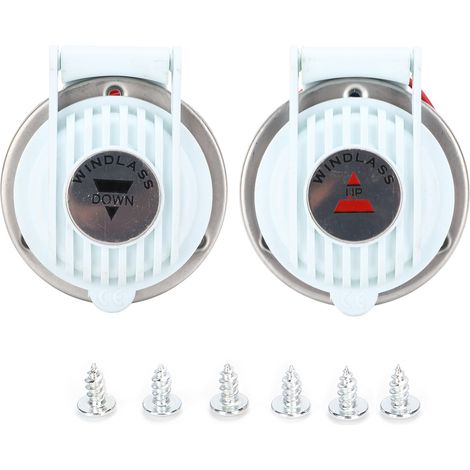 Interrupteur à Pied Universel Sans Mains pour Treuil - 2 Pièces, Blanc, Marche/Arrêt, 12V/24V CC (1/5)