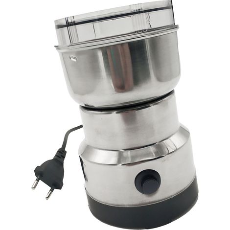 Multifunktionale elektrische Kaffeebohnenmühle – Leichtes Edelstahlmodell für Nüsse und Getreide
