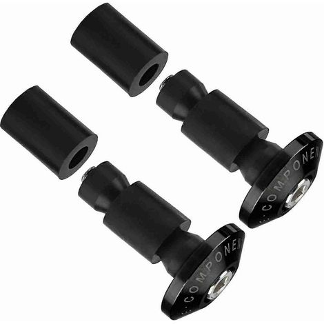 22 mm (7/8 Zoll) Motorrad-Lenkerendkappen für Renn-, ATV- und Offroad-Fahrzeuge, schwarz
