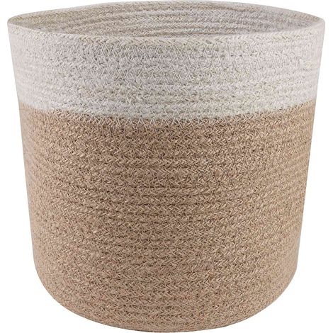 Maison Exclusive - Set di Vasi per Piante 2 pz Naturale e Bianco Ø 21 x 21 cm (1/5)