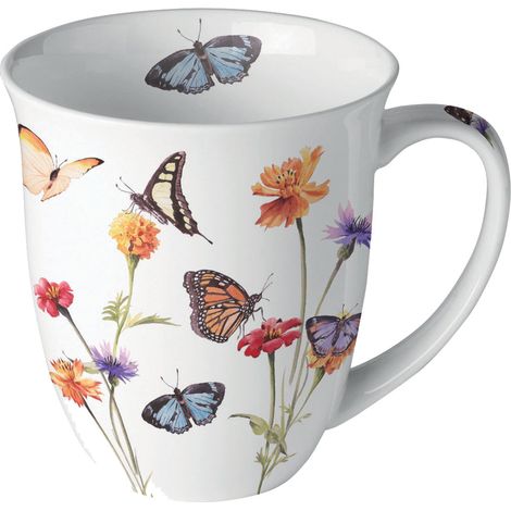 Tasse en Porcelaine Fine jardin des papillons (1/2)
