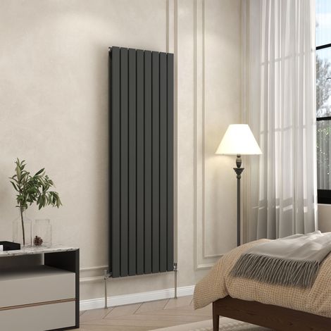 AVER-GROWTH Flat Panel Double Designer Radiator Central Heating Rads 1600x544mm Anthracite (1/5)