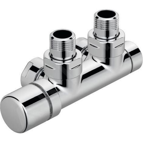 Zehnder - Mélangeur d'angle Set Q, 1/2, avec tête de commande à gauche, entrée à gauche, distance 50 mm, acier inoxydable 839140