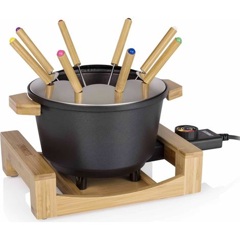 fondue 800w 8 tenedores de bambú y aluminio fundido negro - 173025-01-001 - Princess - (1/5)