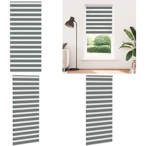 vidaXL Zebrarollo Dunkelgrau 100x200 cm Stoffbreite 95,9 cm Polyester (1/5)
