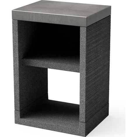 TUOZI - Module de support Plaques de cuisson KITAWAY ELECTRIC pour Barbecue en Béton Préfabriqué (Blanc, Gris - 84 x 63 x 63 cm) - Usage Extérieur