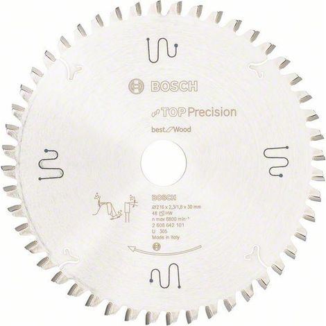 Sega Circolare Lama 216X30 Mm 48 Z Wz Boschtop Precisione