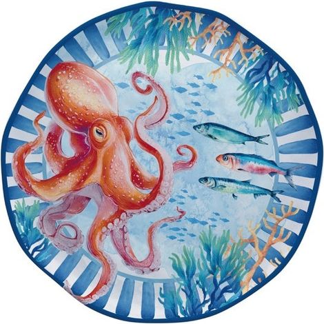 Ad Trend Vassoio Tondo Deep in Melamina D 40 Cm Cm H 2 Cm