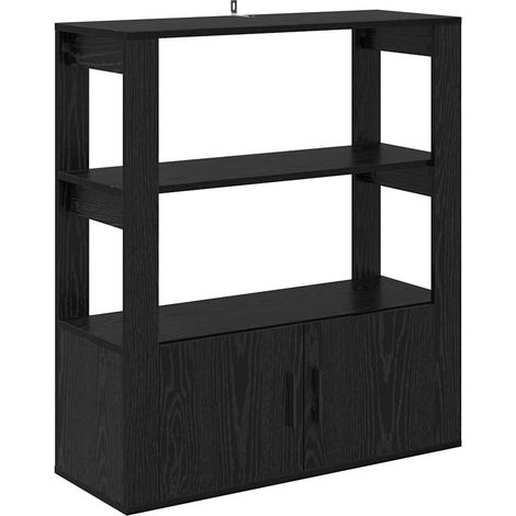 Maison Exclusive - Credenza Rovere nero 30 x 80 x 90 cm Legno multistrato