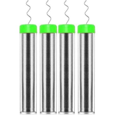 4er-Packung Lötzinnspulen (0,8 mm), bleifreier Kolophoniumkern, Lötzinn, Flussmittel, Lötzinn für die Reparatur von elektrischen Bauteilen und Heimwerkerprojekte