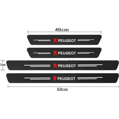 (A) Pour Peugeot 308 408 508 RCZ 208 3008 2008 206 207 307 : protections de seuil de porte et de coffre en fibre,autocollants et accessoires auto (1/3)