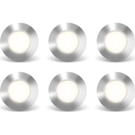 Spot encastrable étanche IP67 pour extérieur (mur et plafond), 6 unités, diamètre 40 mm, blanc neutre 4000 K, flux lumineux 20 lm (1/5)