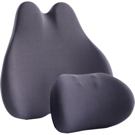 Appuie-tête et Coussin Lombaire Ergonomique pour siège de Voiture - Coussin de Soutien Lombaire - Appui-tête et siège arrière pour soulager l'inconfort du Cou et du Dos (1/5)