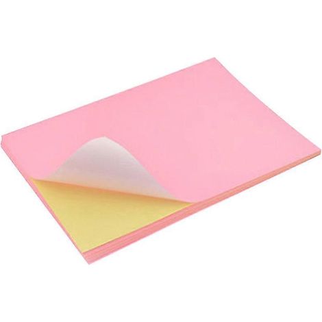 50 feuilles de papier à lettres A4 vierges, étiquettes autocollantes colorées, joli papier à imprimer-29.7X21cm-Pink