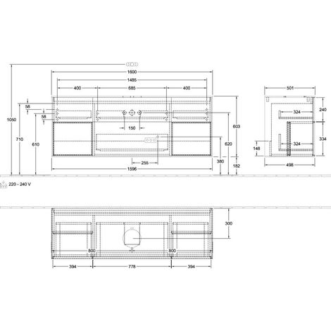 Villeroy & Boch FD01HJGM Colonne de lavabo Finion FD0