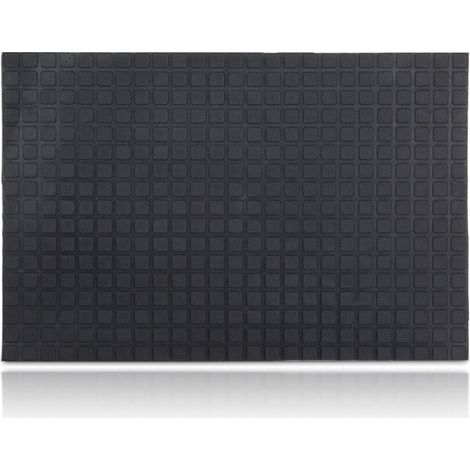 Relaxdays Fußmatte Gummi BxT:60x40cm, Anti-Rutsch, Schmutzfangmatte, Outdoor, Türmatte, schwarz (1/5)
