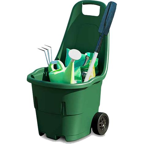 Artplast – Chariot de jardin en plastique antiurto – Charge 60 kg – Maniglia ergonomique – Roues tout-terrain pour terrains accidentés