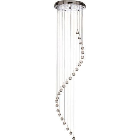 Sospensione Contemporanea Corrider Acciaio Cromo Vetro 1 Luce Gu10 (1/5)