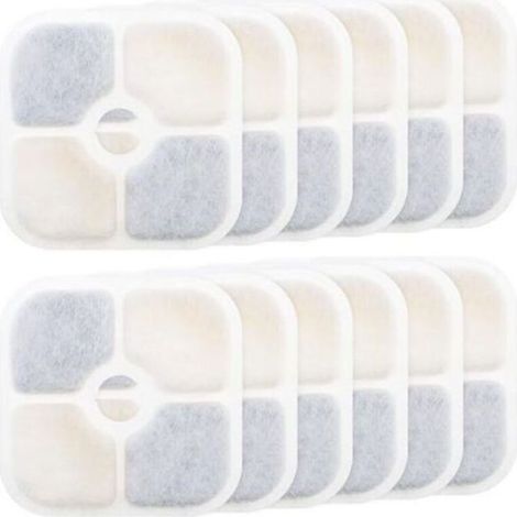 Filtres de fontaine à eau 12 pièces - pour Catit PIXI 43717 - Filtre à charbon actif - Haute qualité - Purifiant - Recharge - Filtres de fontaine pour animaux de compagnie - Rectangle - Fontaine pour (1/5)