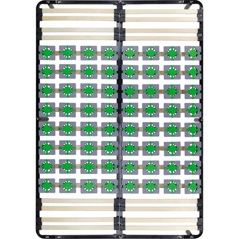 CASI Sommier à lattes avec plots de soutien 140x200 cm avec pieds