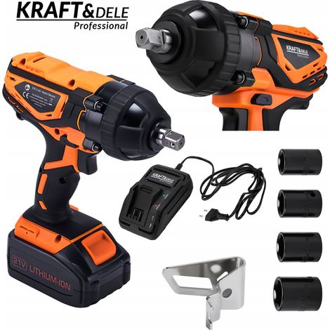 Schlagschrauber 1/2" Sechskant, bürstenlos, kabellos, 21 V, 750 Nm, Kraft&Dele (1/5)