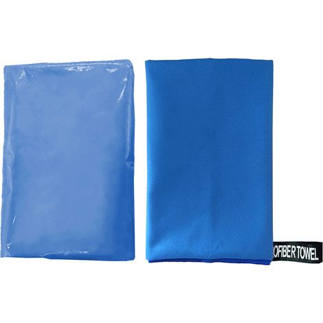 Schnelltrocknendes Mikrofaser-Sporthandtuch 40 x 80 cm – Tragbares, doppelseitiges Handtuch für Fitness, Yoga und Schwimmen, Saphirblau-x