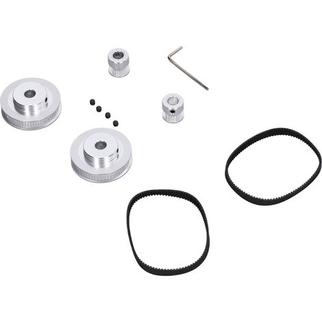Courroie synchrone 200mm L x 6mm W pour imprimante 3D VORON 2.4, roue dentée 20+60 dents, alésage 8mm, courroie crantée GT2, kit de remplacement haute précision. (1/5)
