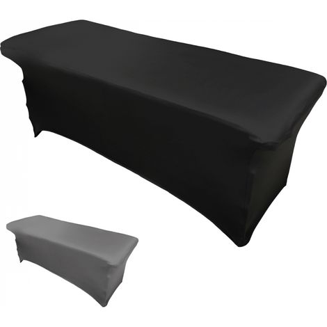 Housse intégrale extensible pour table - Noir - Vivezen