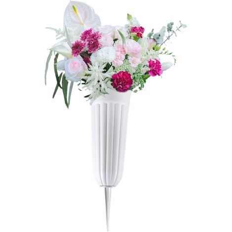 Vases Floraux Commémoratifs avec Ensemble D'inserts en Mousse, Vases Funéraires Inférieurs pour Vases de Cimetière Vase à Fleurs pour Cimetière (x) (1/5)