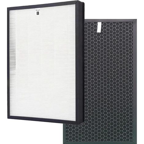Filtre HEPA et à charbon actif compatible avec les purificateurs d'air Sharp KC-850E-R, KC-850E-W, KC-C100E-W, KC-C100E-C et KC850U. (1/4)