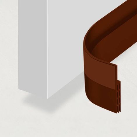 Coupe-froid autocollant pour porte en silicone, 5,1 x 120 cm, isolation thermique et phonique, pour portes intérieures et extérieures, 1 rouleau, marron (1/5)