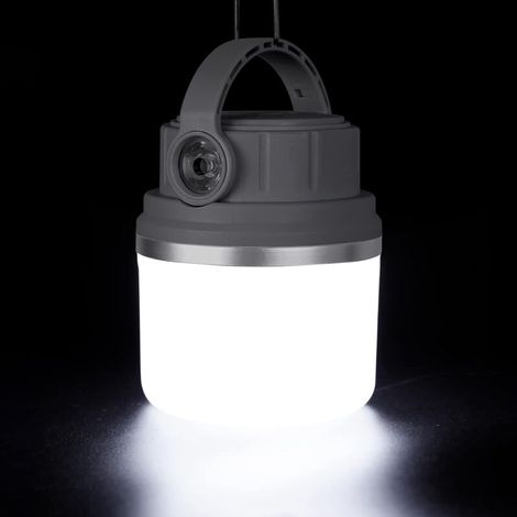 LED-Campinglaterne, 3000 mAh, Solarfunktion, USB-Aufladung, 5 Leuchtmodi, 360° faltbar, SOS-Funktion, IPX5 wasserdicht, Zeltlampe für Outdoor-Aktivitäten wie Wandern und Lesen - Crezuo