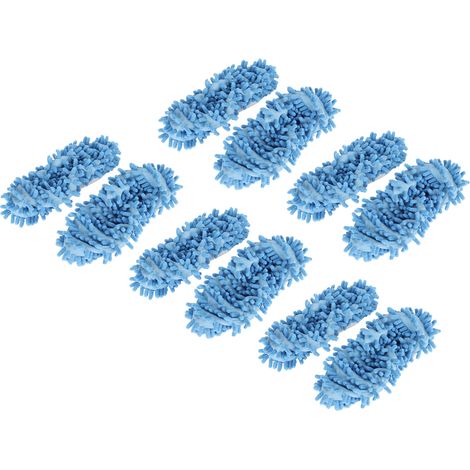 10 Chenille-Reinigungstücher für Schuhe, Multifunktions-Reinigungstücher, blaue Bodenwischer, Staubentfernungszubehör (1/5)