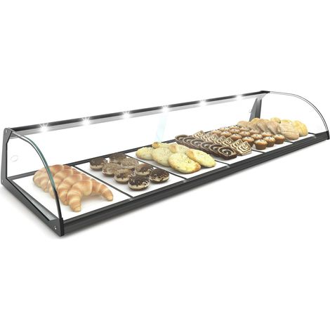 Vitrine Professionnelle Neutre 1 Etagère avec Eclairage - 840x170 mm - SAYL