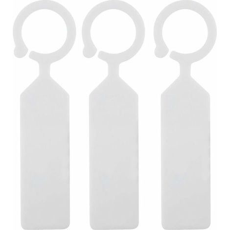 100pcs Étiquettes Marque Plantes Plastique arbre de la plante imperméable Tags jardin en plastique épais étiquettes suspendues Étiquettes de plantes de fleurs(blanc ) (1/5)