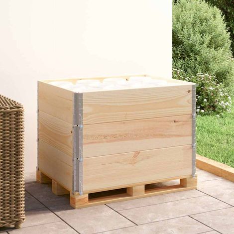 3 colliers de palette empilables en pin massif 60 x 80 x 19 cm - PANGIVO (1/5)