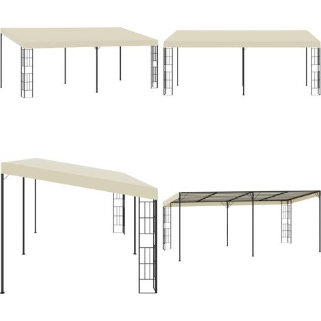 Wand-Pavillon 3x6 m Creme Stoff - Wandpavillion - Gartenzelt - Sonnensegel - Outdoor Möbel - Terrassendeck - Home & Living (1/5)