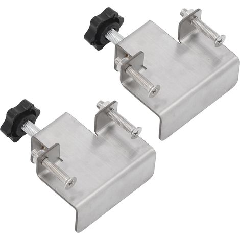 2 pcs calibre de pose pour porte de meuble en acier inoxydable épaisseur 2 mm plage de serrage 1-39 mm positionneur d'installation porte placard (1/5)