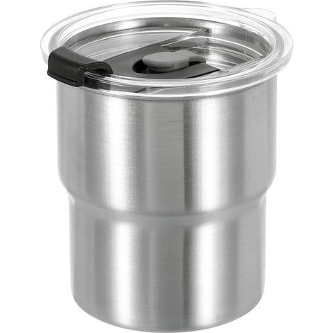 Becher aus Edelstahl 304 mit Deckel, doppelwandiger Metallbecher, bruchsicherer Trinkbecher für Zuhause, Büro, Bar, Restaurant (1/5)