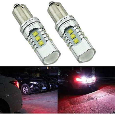 – Lot de 2 ampoules LED H21W BAY9S haute puissance 4 800 lm extrêmement lumineuses avec Canbus sans erreur pour clignotant, lumière de secours et plus encore, 6 000 K blanc