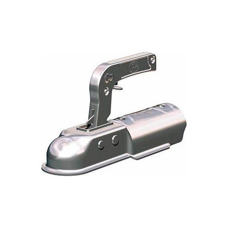 Maxter – Boitier attelage rond 750 kg – Boule diamètre 50 mm – Arrière arrondi 60 mm – Perçage 90 mm pour usage intensif
