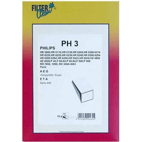 Sac papier par 5 900196230/8 pour Aspirateur , AMSTERDAM AEG, AKA, BIRUM, BISSEL, DELONGHI, ELECTROLUX, ETA, EXPRESS, FAGOR, FIRSTLINE, HITACHI, KALORIK, PANASONIC, PARIS RHONE, PHILIPS, TORNADO, TRI (1/2)