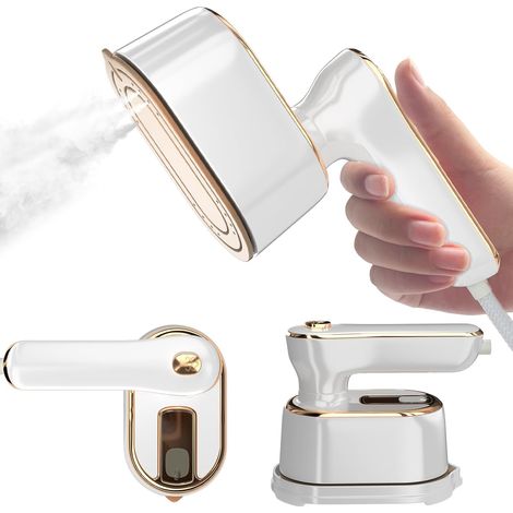 Fer vapeur voyage blanc portable, mini défroisseur compact, repassage rapide, anti-plis maison dortoir voyage (1/5)