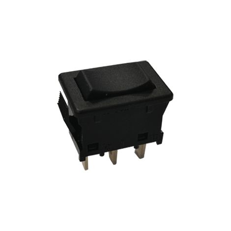 Bouton ON/OFF/ON noir 13x19mm Bipolaire 2NO 6A en 250V  90188