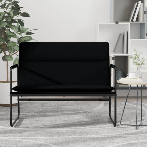 Sitzbank Schwarz 100x64x80 cm Stoff