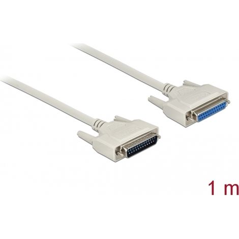 Delock Cable serie D-Sub 25 macho a hembra 1 m