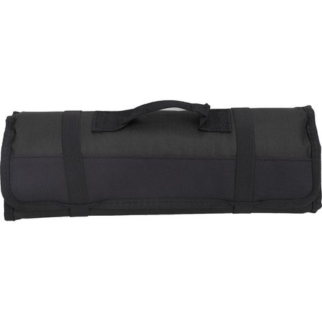 20 emplacements sac à couteaux de chef multifonctionnel portable porte-couteaux protecteurs rangement en rouleau pour la maison cuisine voyage camping noir (1/5)