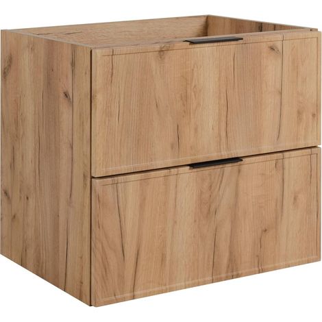Mobile da bagno, Rovere Craft, maniglia nera, 46 x 60 x 57 cm (1/5)